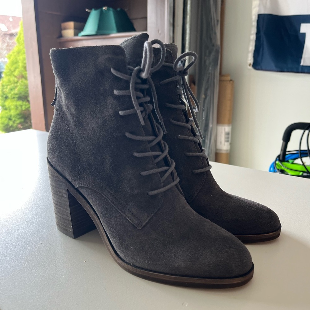 Dolce Vita Gray Suede Women's Ankle Boots